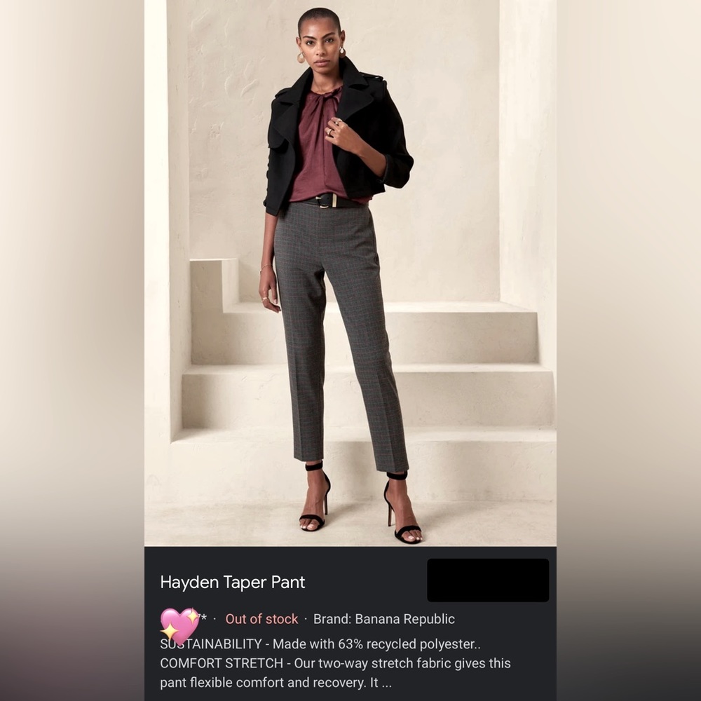 Banana Republic Hayden Taper Pant